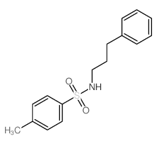 4-methyl-N-(3-phenylpropyl)benzenesulfonamide结构式