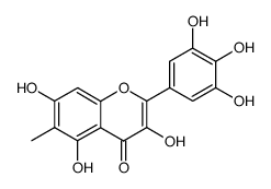 3,3',4',5,5',7-Hexahydroxy-6-methylflavone结构式