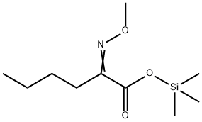 2-(Methoxyimino)hexanoic acid trimethylsilyl ester结构式