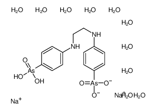 disodium,hydroxy-[4-[2-[4-[hydroxy(oxido)arsoryl]anilino]ethylamino]phenyl]arsinate,decahydrate Structure