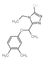 5-[1-(3,4-二甲基苯氧基)乙基]-4-乙基-4H-1,2,4-噻唑-3-硫醇结构式