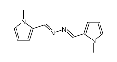 (1E,2E)-1,2-bis[(N-methylpyrrol-2-yl)methylene]hydrazine Structure