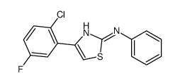 4-(2-chloro-5-fluorophenyl)-N-phenyl-1,3-thiazol-2-amine结构式