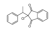 2-chloro-2-(1-phenylethyl)indene-1,3-dione结构式