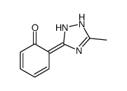 6-(5-methyl-1,2-dihydro-1,2,4-triazol-3-ylidene)cyclohexa-2,4-dien-1-one结构式