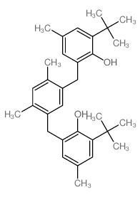 2-[[5-[(2-hydroxy-5-methyl-3-tert-butyl-phenyl)methyl]-2,4-dimethyl-phenyl]methyl]-4-methyl-6-tert-butyl-phenol Structure