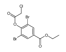 ethyl 3,5-dibromo-4-(2-chloroacetyl)oxybenzoate Structure