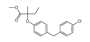 methyl 2-[4-[(4-chlorophenyl)methyl]phenoxy]-2-methylbutanoate Structure