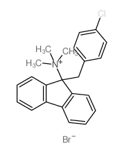 [9-[(4-chlorophenyl)methyl]fluoren-9-yl]-trimethyl-azanium Structure