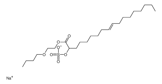 sodium 1-(2-butoxyethyl) (sulphonatooxy)octadec-9-enoate Structure
