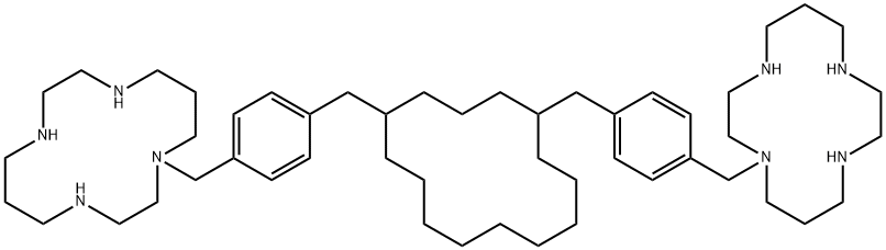 1,11-bis(4-((1,4,8,11-tetraazacyclotetradecan-1-yl)methyl)benzyl)-1,4,8,11-tetraazacyclotetradecane picture