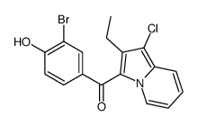 (3-bromo-4-hydroxyphenyl)-(1-chloro-2-ethylindolizin-3-yl)methanone Structure