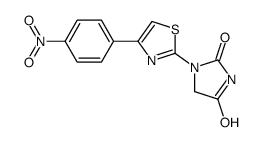 1-(4-(p-Nitrophenyl)-2-thiazolyl)hydantoin Structure