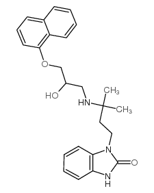 3-[3-[(2-hydroxy-3-naphthalen-1-yloxypropyl)amino]-3-methylbutyl]-1H-benzimidazol-2-one Structure