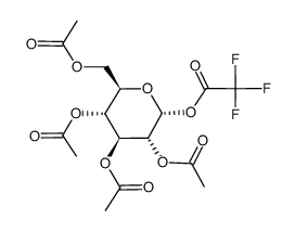 2,3,4,6-tetra-O-acetyl-1-O-trifluoroacetyl-α-D-glucopyranose结构式