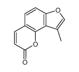 2H-Furo(2,3-h)-1-benzopyran-2-one, 9-methyl- Structure