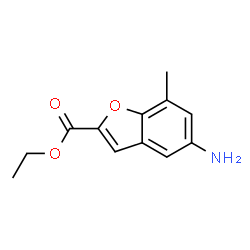 2-Benzofurancarboxylicacid,5-amino-7-methyl-,ethylester(9CI) Structure