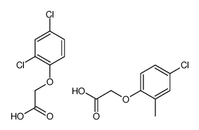 2-(4-chloro-2-methylphenoxy)acetic acid,2-(2,4-dichlorophenoxy)acetic acid Structure