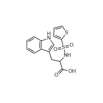 3-(1h-吲哚-3-基)-2-(噻吩-2-磺酰氨基)丙酸结构式
