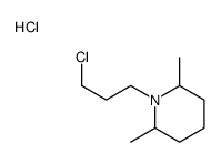 1-(3-CHLOROPROPYL)-2,6-DIMETHYLPIPERIDINIUM CHLORIDE structure