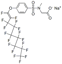 N-[[4-[(十七氟壬烯基)氧基]苯基]磺酰基]-N-甲基甘氨酸钠盐结构式