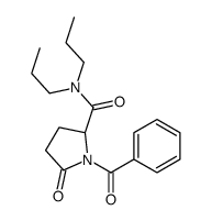 (S)-1-benzoyl-5-oxo-N,N-dipropylpyrrolidine-2-carboxamide structure