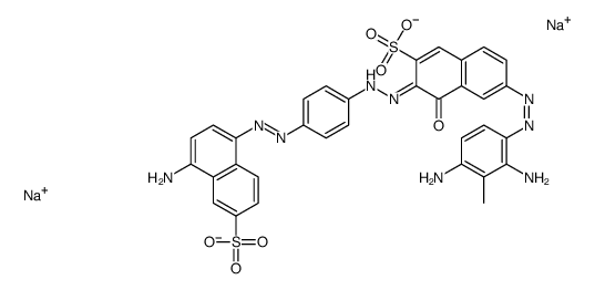 disodium 3-[[4-[[4-amino-6(or 7)-sulphonatonaphthyl]azo]phenyl]azo]-6-[(2,4-diamino-m-tolyl)azo]-4-hydroxynaphthalene-2-sulphonate Structure