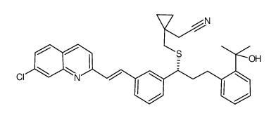 2-(1-((((R)-1-(3-((E)-2-(7-chloroquinolin-2-yl)vinyl)phenyl)-3-(2-(2-hydroxypropan-2-yl)phenyl)propyl)sulfanyl)methyl)cyclopropyl)acetonitrile Structure