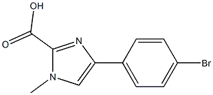 4-(4-bromophenyl)-1-methyl-1H-Imidazole-2-carboxylic acid Structure