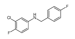 3-Chloro-4-fluoro-N-(4-fluorobenzyl)aniline结构式