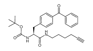 N1-Boc-Bpa-N2-hexyneamide结构式
