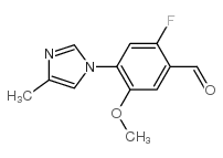 Benzaldehyde, 2-fluoro-5-methoxy-4-(4-methyl-1H-imidazol-1-yl) Structure