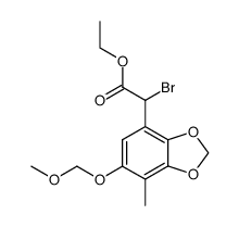 ethyl 2-bromo-2-(6-(methoxymethoxy)-7-methylbenzo[d][1,3]dioxol-4-yl)acetate Structure
