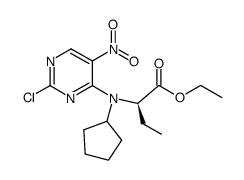 ethyl (R)-2-((2-chloro-5-nitropyrimidin-4-yl)(cyclopentyl)amino)butanoate Structure