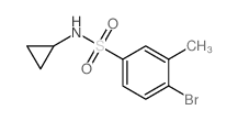 4-溴-N-环丙基-3-甲基苯磺酰胺结构式