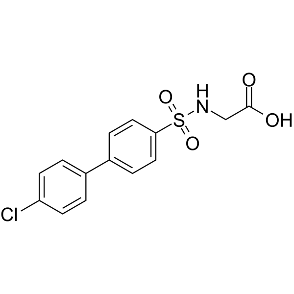 N-(4'-Chloro-4-biphenylylsulfonyl)glycine Structure