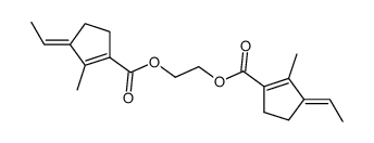 1,2-ethanediyl bis-(3-ethylidene-2-methyl-1-cyclopentene-1-carboxylate) Structure