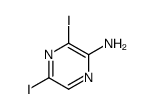 3,5-diiodopyrazin-2-amine Structure