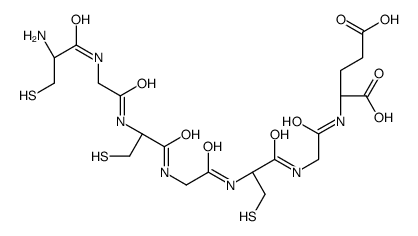 (2S)-2-[[2-[[(2R)-2-[[2-[[(2R)-2-[[2-[[(2R)-2-amino-3-sulfanylpropanoyl]amino]acetyl]amino]-3-sulfanylpropanoyl]amino]acetyl]amino]-3-sulfanylpropanoyl]amino]acetyl]amino]pentanedioic acid Structure