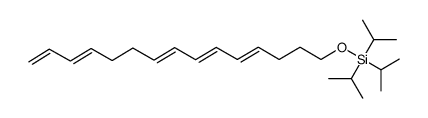 triisopropyl(((4E,6E,8E,12E)-pentadeca-4,6,8,12,14-pentaen-1-yl)oxy)silane Structure