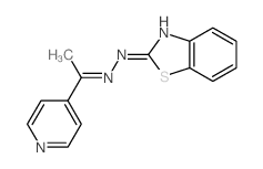 N-(1-pyridin-4-ylethylideneamino)benzothiazol-2-amine结构式