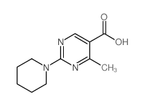 4-甲基-2-哌啶-1-基-嘧啶-5-羧酸结构式