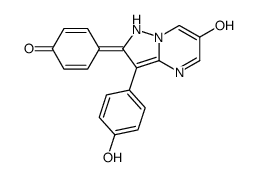 4-[6-hydroxy-3-(4-hydroxyphenyl)-1H-pyrazolo[1,5-a]pyrimidin-2-ylidene]cyclohexa-2,5-dien-1-one Structure