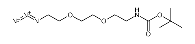 Boc-N-Amido-PEG2-C2-azide结构式