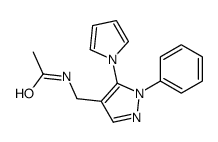 N-[(1-phenyl-5-pyrrol-1-ylpyrazol-4-yl)methyl]acetamide结构式