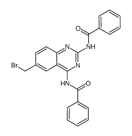 N,N'-(6-(bromomethyl)-2,4-quinazolinediyl)bisbenzamide Structure