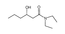 (3S)-3-hydroxyhexanoic acid N,N-diethylamide结构式