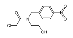 chloro-acetic acid-[(2-hydroxy-ethyl)-(4-nitro-benzyl)-amide]结构式