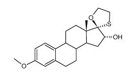 16α-Hydroxy-3-methoxy-oestra-1,3,5(10)-trien-17-on-ethylenhemithioketal Structure