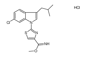 methyl-2-[6-chloro-3-isobutyl-1H-indol-1-yl]-1,3-thiazol-4-carboximidoate hydrochloride Structure